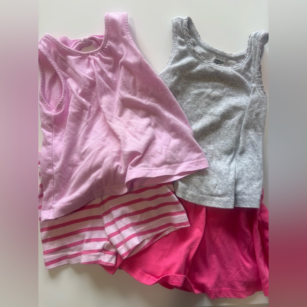 Toddler girls 12-24 months tank tops and skort and shorts sets